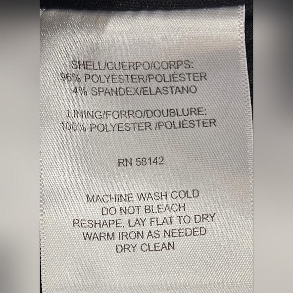 Maggy London Black Long Sleeve Dress with Ruffle Cuffs - Picture 8 of 8